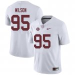 NCAA Men's Alabama Crimson Tide #95 Taylor Wilson Stitched College 2018 Nike Authentic White Football Jersey QG17F75KP